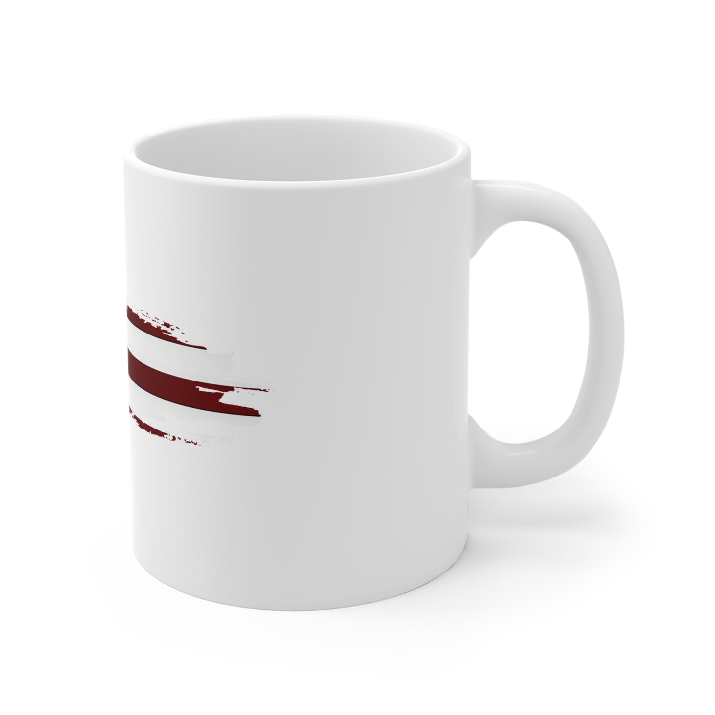 Deep Contrast USA Flag Brush Stroke Mug – Bold American Flag Coffee Cup – Dark Tone Patriotic Design Mug 11oz