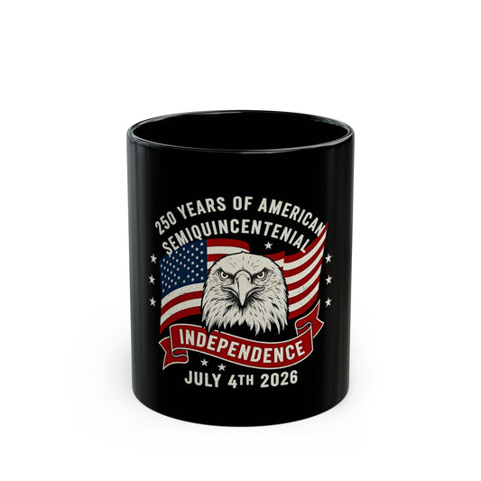Independence 250th Commemorative Mug — July 4th 2026 American Flag & Eagle