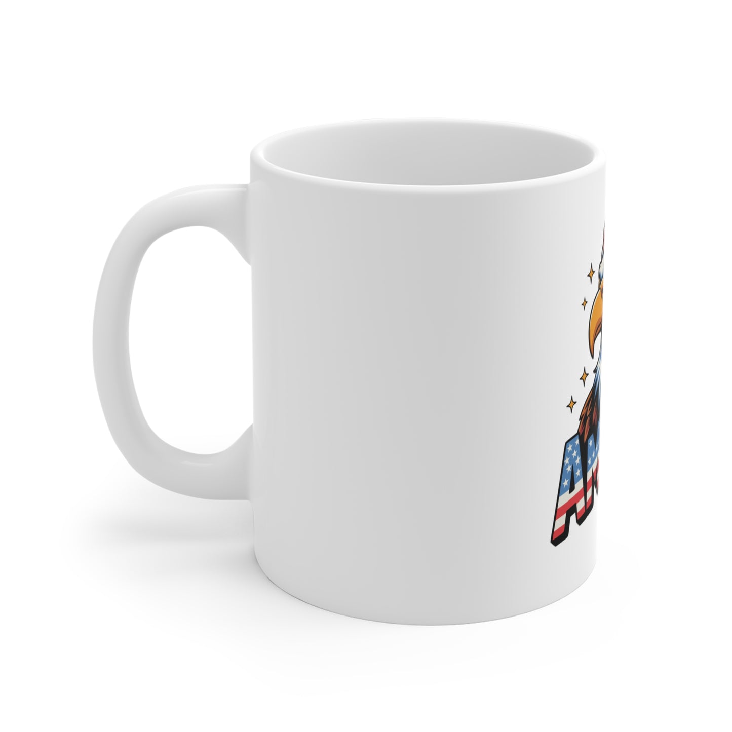 Patriotic Eagle Coffee Mug - 'America' 11oz