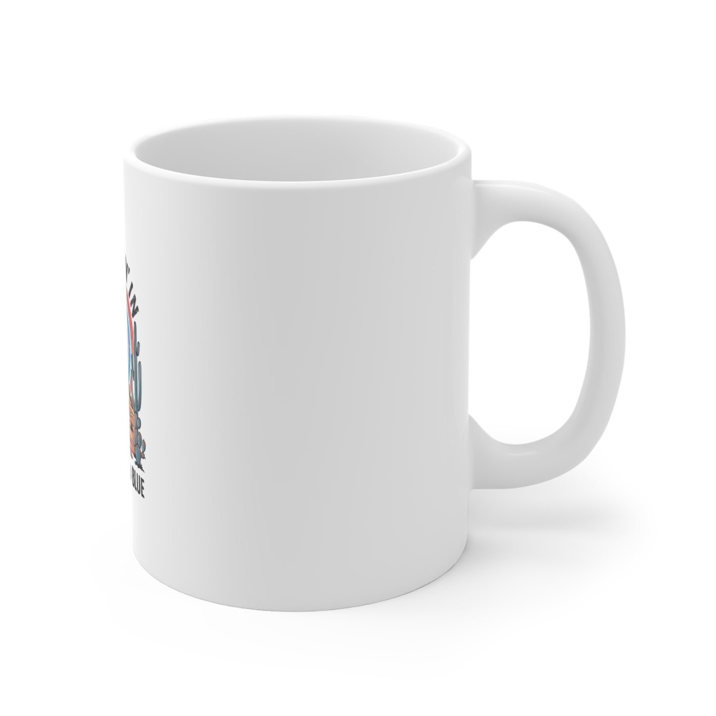 Dreamin' in Red, White and Blue Mug — Desert Retro Patriotic Coffee Cup
