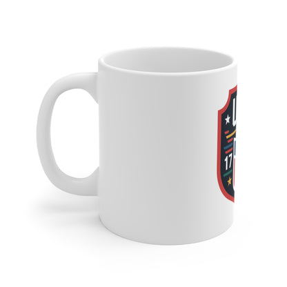 USA Shield Eagle 1776 Mug — Patriotic American Flag Coffee Cup