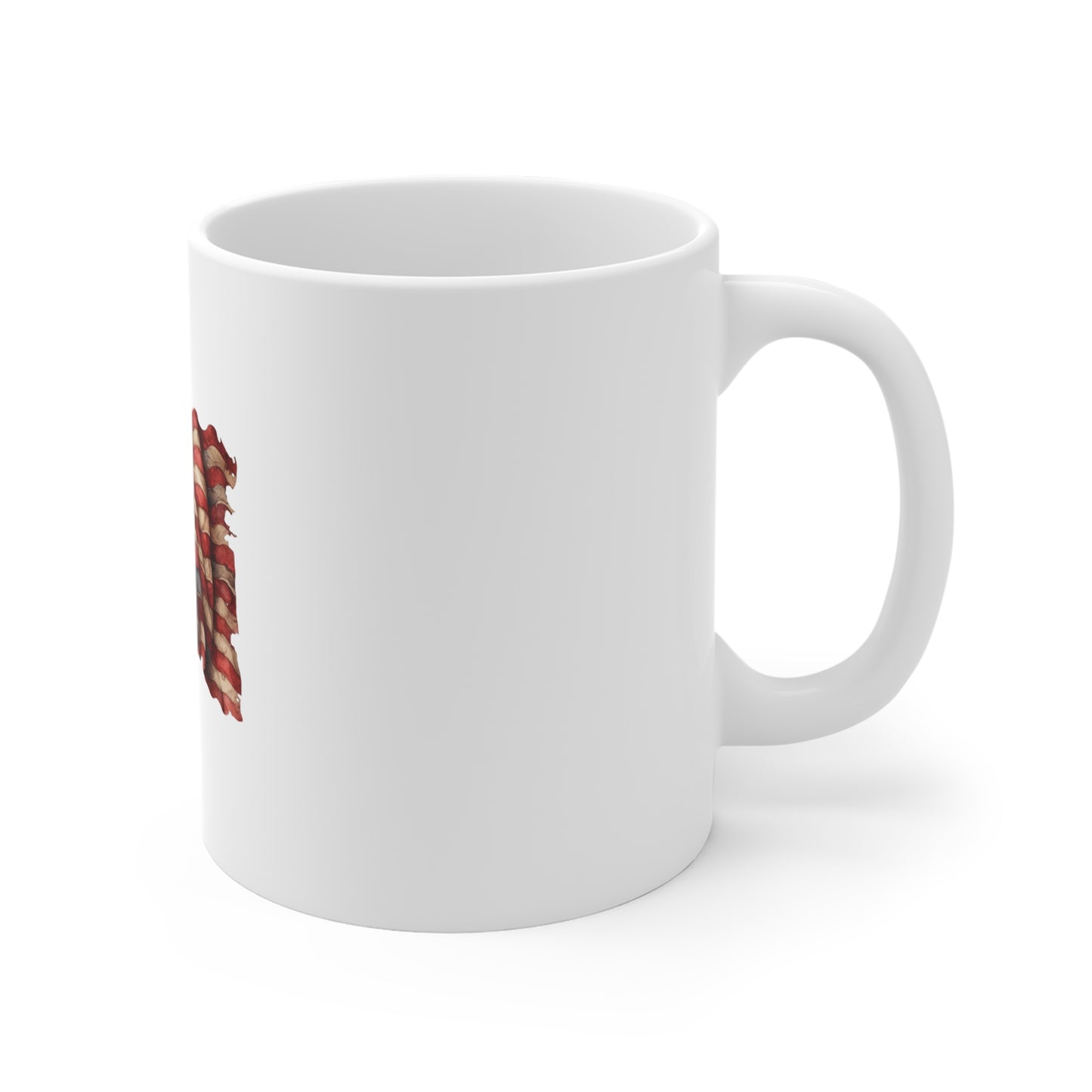 Vintage American Flag Mug - 11oz Patriotic Coffee Cup