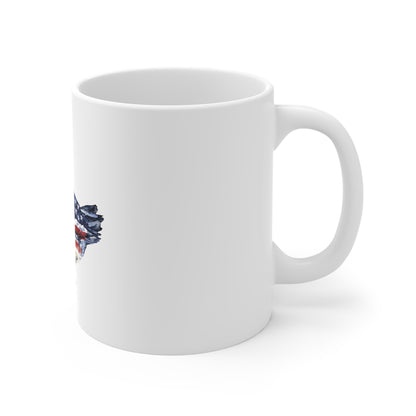 American Flag Goose Mug — Patriotic 11oz Coffee Cup