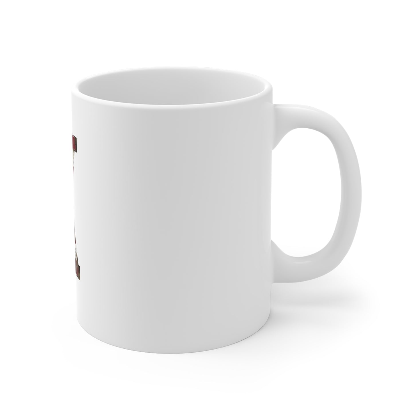 Patriotic Letter X Coffee Mug – American Flag Initial Mug – Distressed USA Monogram Mug – Vintage Americana Alphabet Gift Mug 11oz