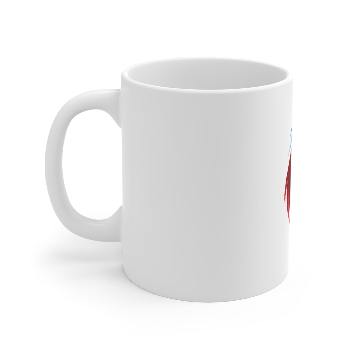 Patriotic Red & Blue Swirl Coffee Mug — 11oz