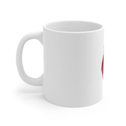Patriotic Red & Blue Swirl Coffee Mug — 11oz