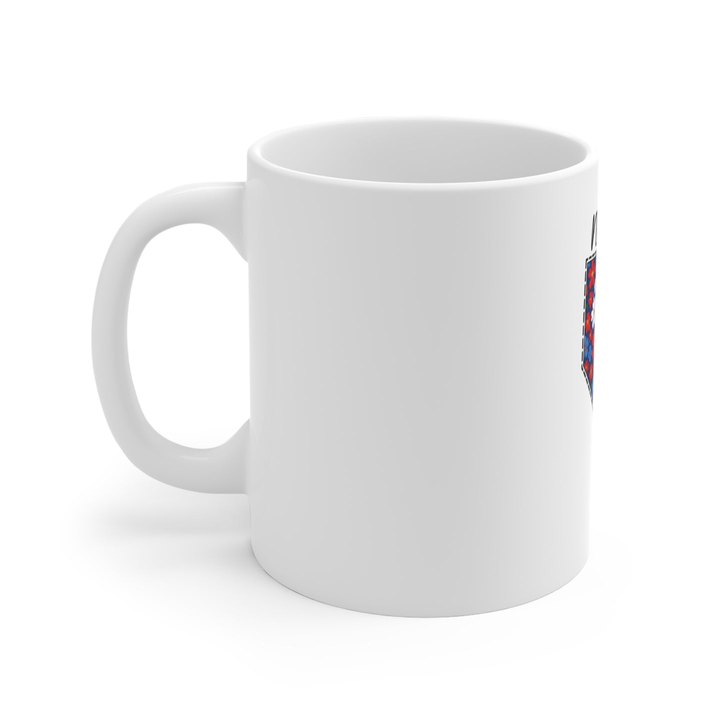 Nevada Floral State Mug — Patriotic Red & Blue 11oz Coffee Cup
