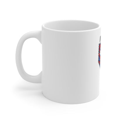 Nevada Floral State Mug — Patriotic Red & Blue 11oz Coffee Cup
