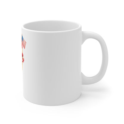 Ice Cream Cone Mug — American Flag Patriotic 4th of July Coffee Cup