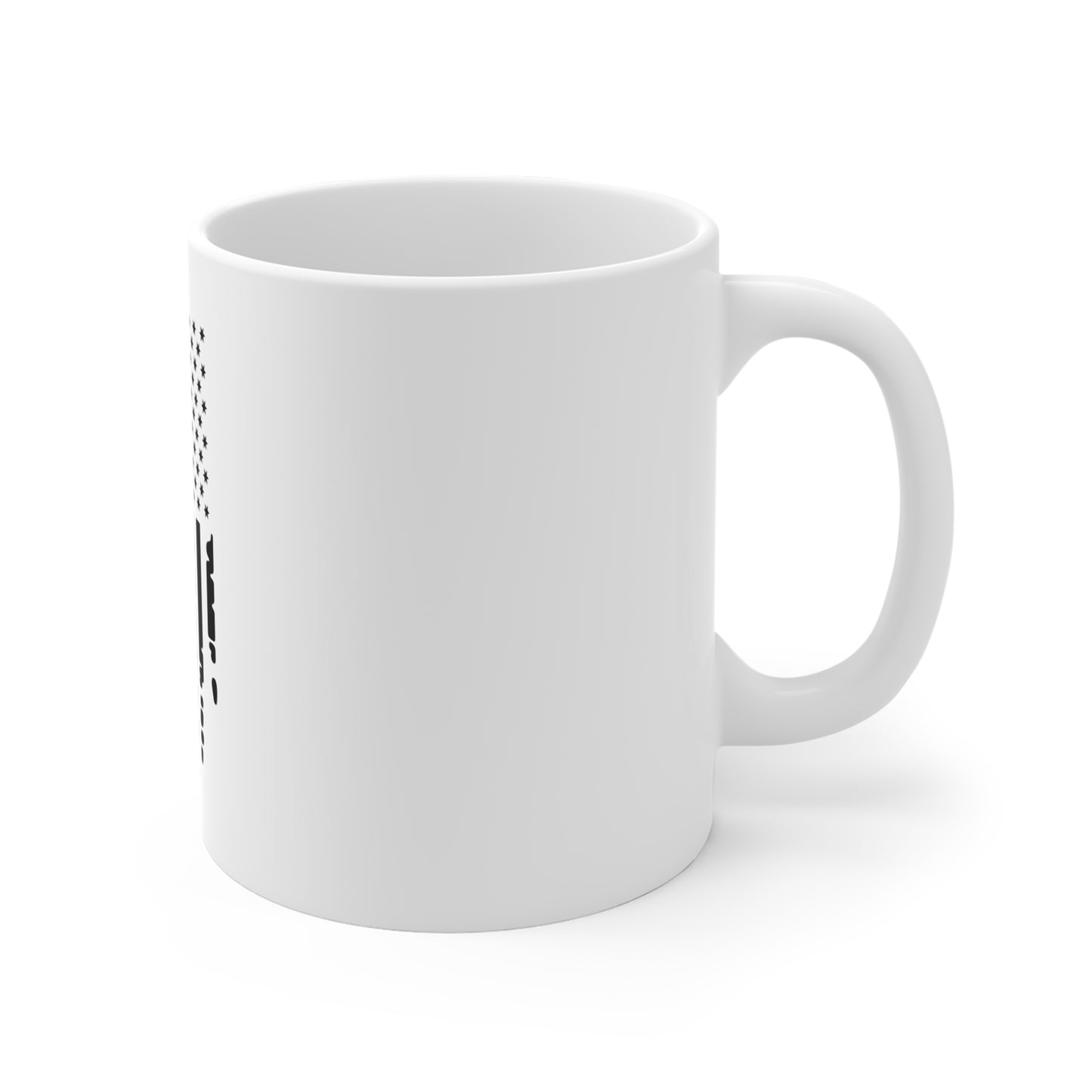 Distressed USA Map Flag Coffee Mug – Blackout Patriotic USA Mug – Stealth American Flag Cup – Tactical USA Pride Gift Mug 11oz
