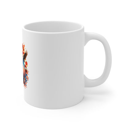 4th of July Eagle Coffee Mug — Patriotic American Flag Ceramic 11oz