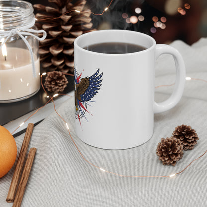 American Eagle Coffee Mug – Patriotic Bald Eagle 11oz