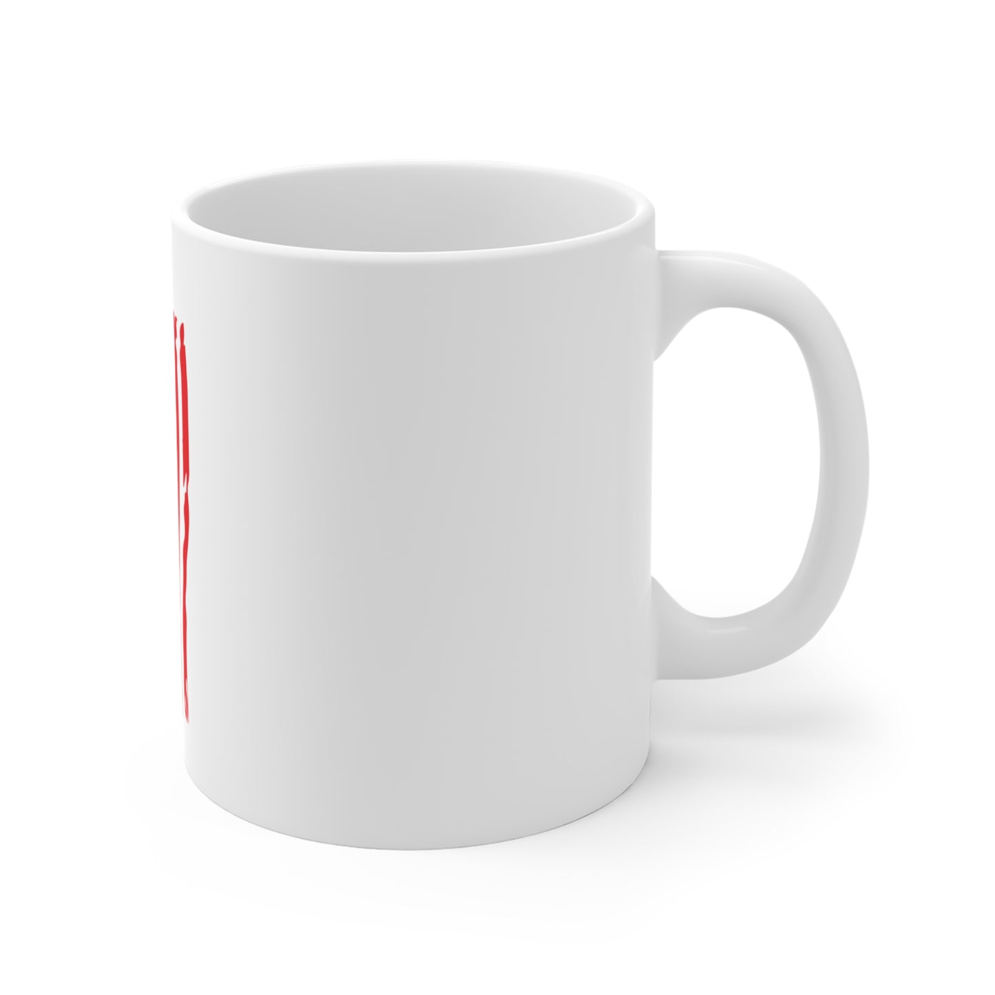 Vertical Distressed American Flag Coffee Mug – Dripping USA Flag Mug – Grunge Patriotic Cup – Bold Americana Gift Mug 11oz