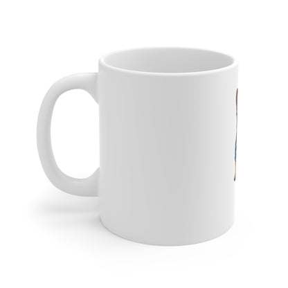 Patriotic French Bulldog Coffee Mug - 11oz USA Flag Sunglasses