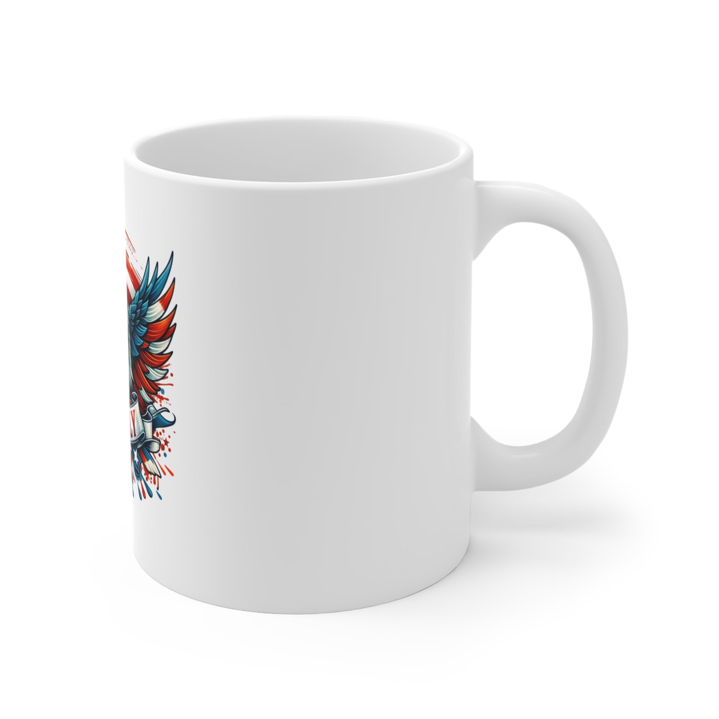 4th July Bald Eagle Mug — American Flag Independence Day Coffee Cup