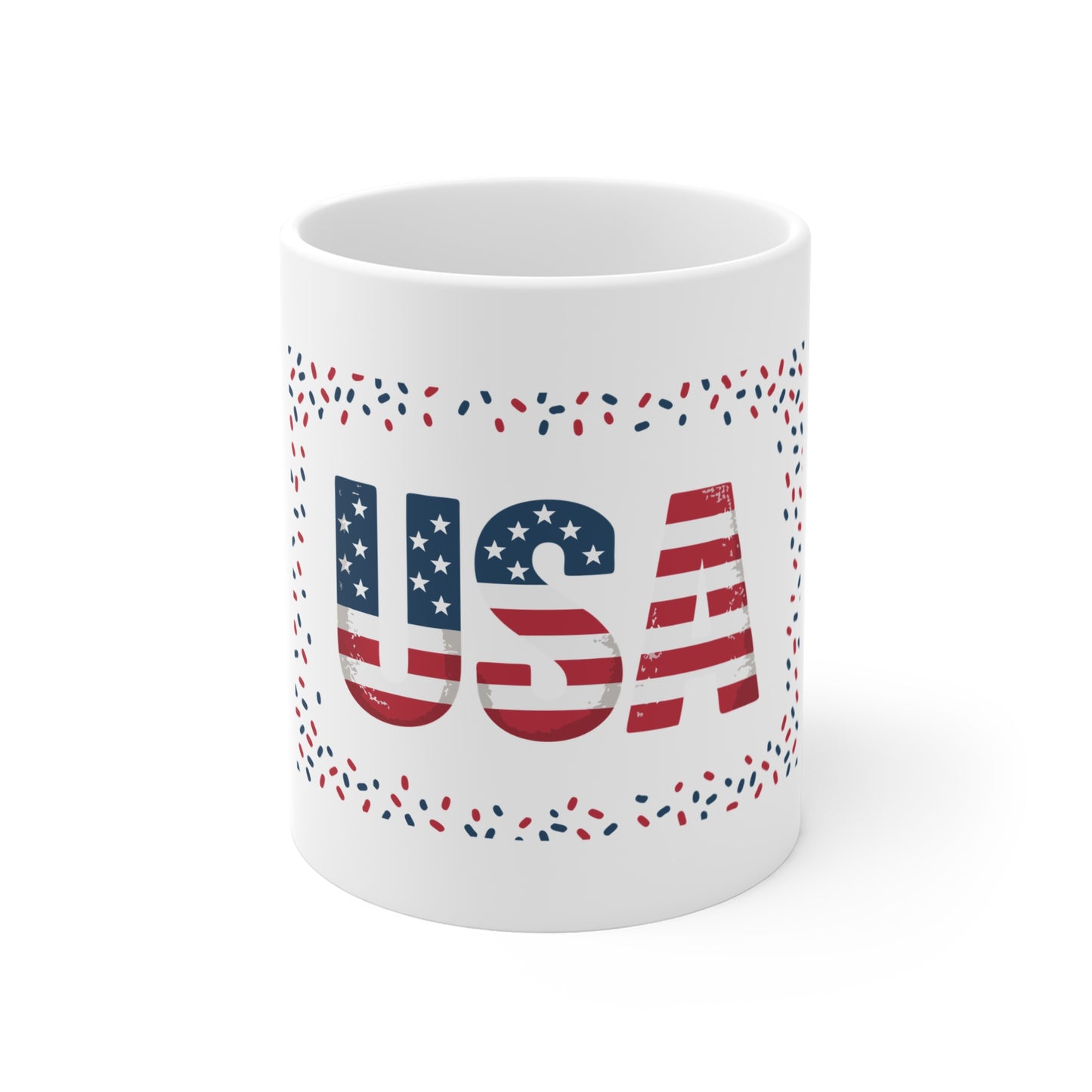 USA Flag Coffee Mug — Patriotic 11oz Independence Day Gift