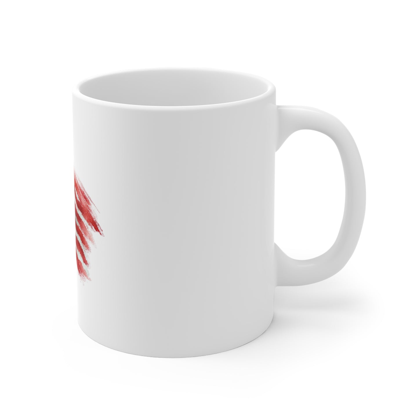 American Flag Watercolor Mug — 11oz Patriotic Coffee Cup for Fourth of July, Veterans Day, Memorial Day
