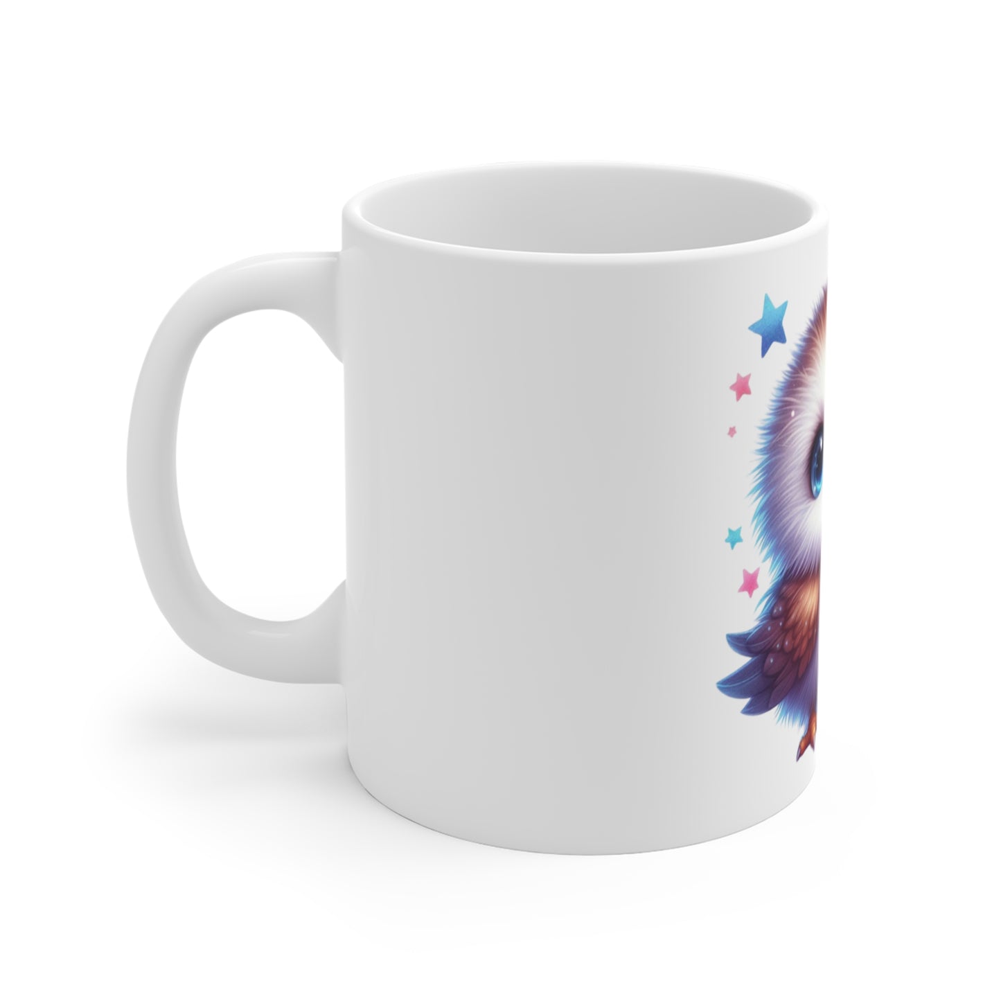 Cute Patriotic Chick Coffee Mug – Baby Bird Fireworks Mug – Kawaii Americana Animal Cup – Adorable 4th of July Gift Mug11oz