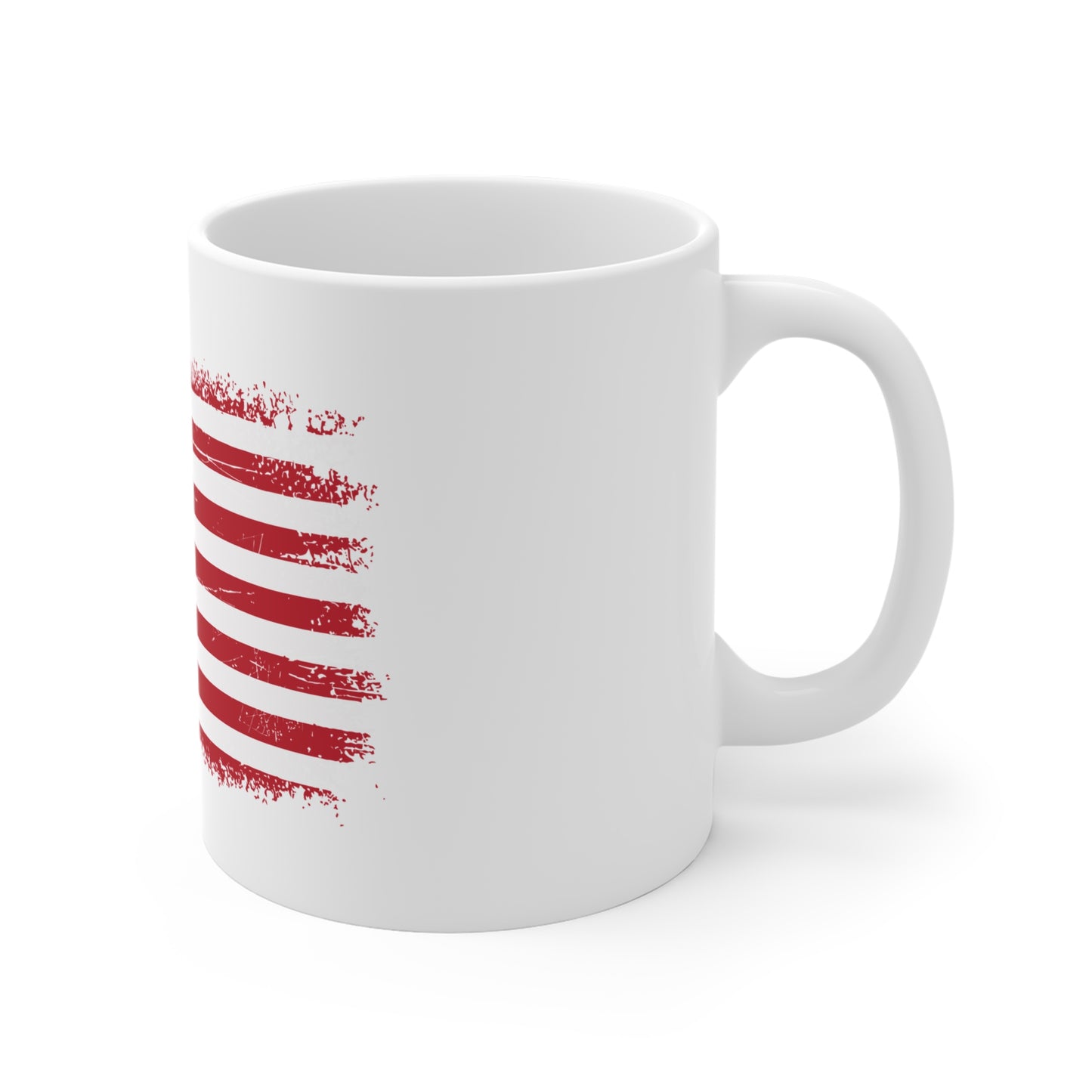 Grunge American Flag Mug – Distressed USA Flag Coffee Cup – Bold Patriotic Vintage Design Mug 11oz
