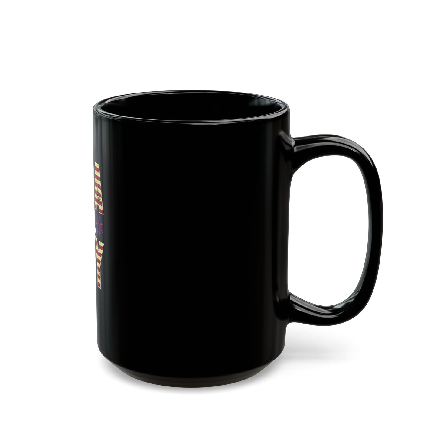 USA All Day Coffee Mug – Patriotic USA Mug – 4th of July Fireworks Cup – Red White Blue Vintage Flag Design USA All Day Mug — Patriotic American Flag Coffee Cup for 4th of July - 11 oz Mug