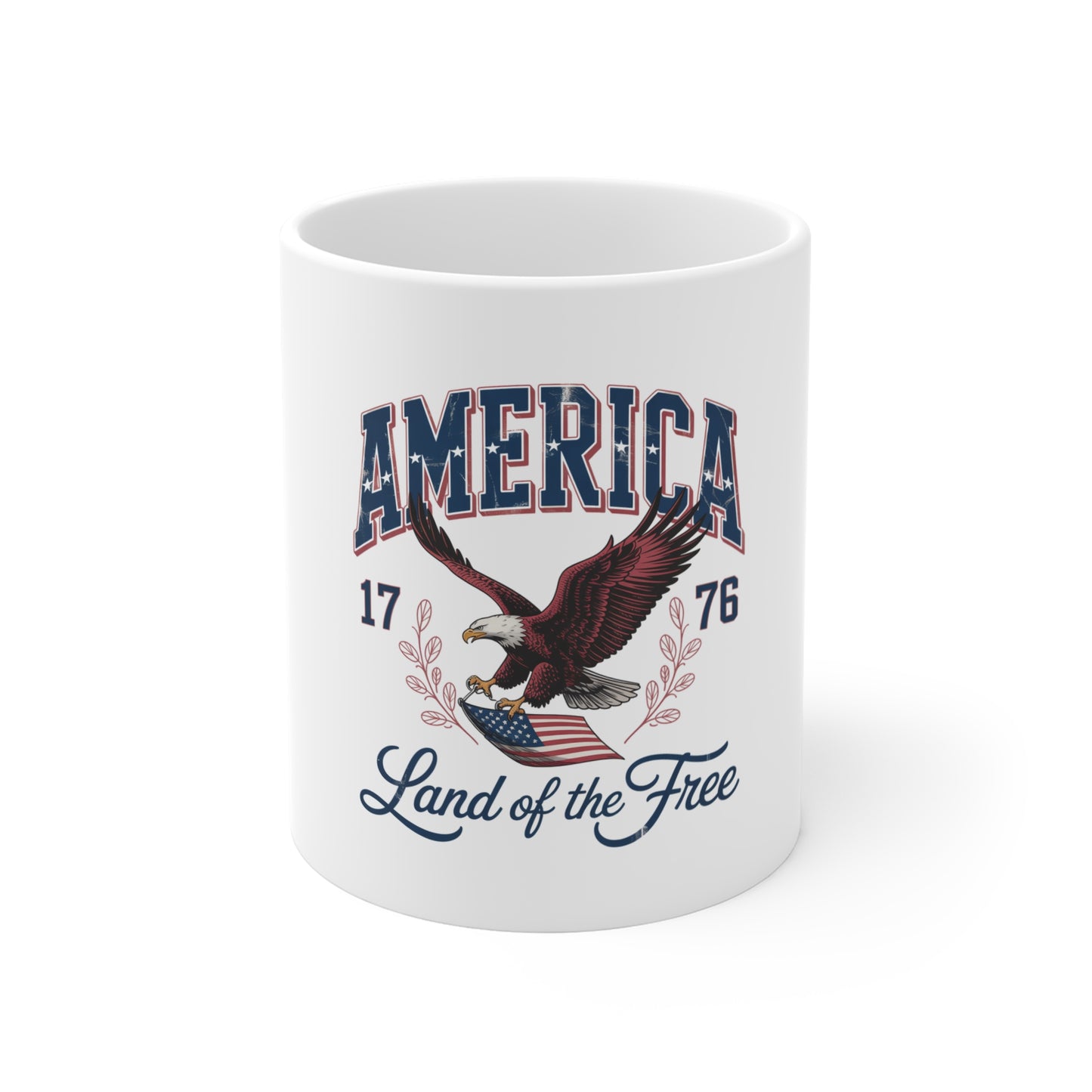 America 1776 Eagle Mug — Land of the Free Patriotic Coffee Cup