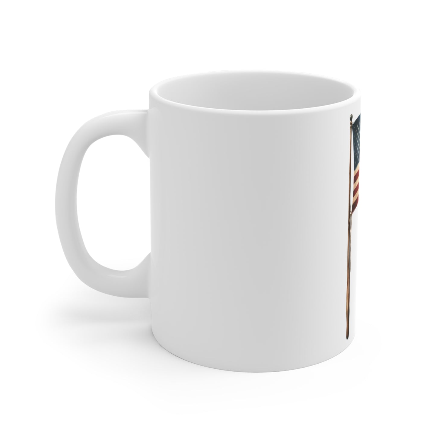 Vintage American Flag Coffee Mug – Rustic USA Flag Mug – Classic Patriotic Cup – Weathered Stars and Stripes Mug Mug 11oz
