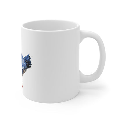 Patriotic Watercolor Goose Coffee Mug — 11oz Ceramic