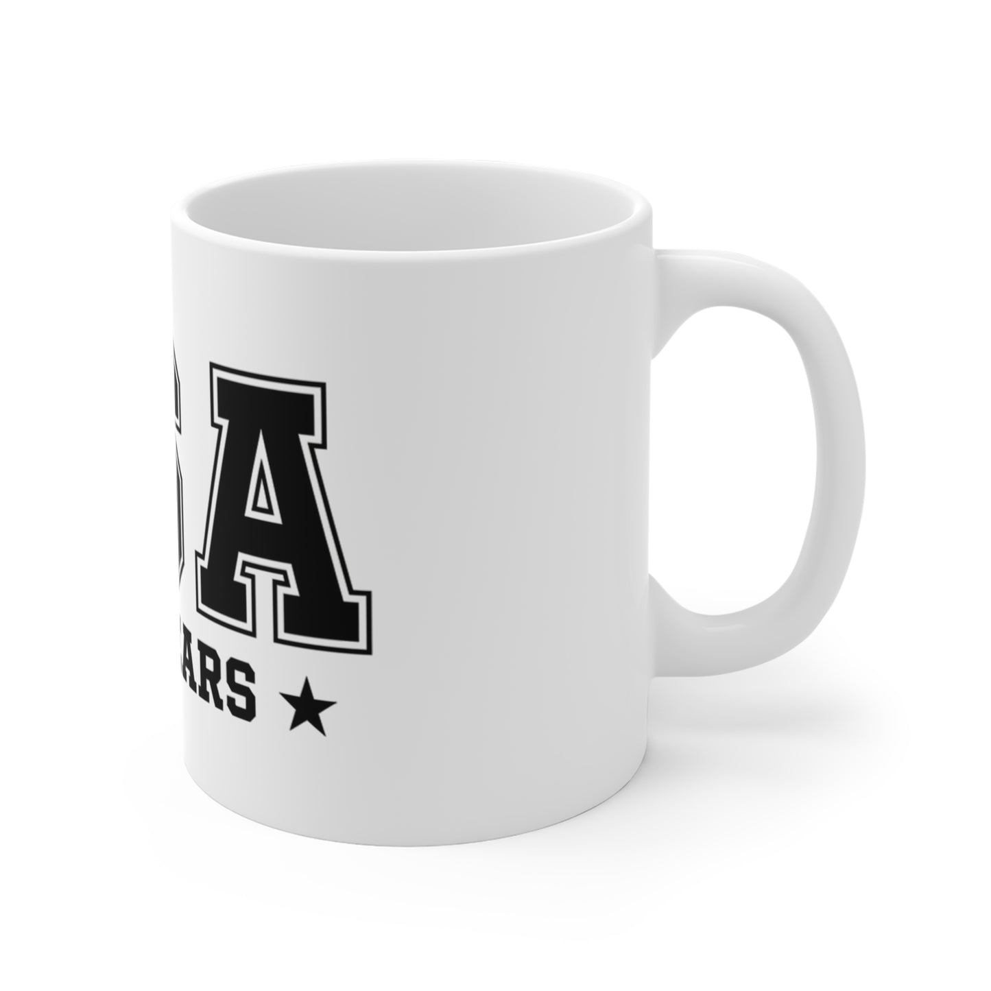 USA 250 Years Coffee Mug – Minimal Patriotic Outline Mug – America 250 Anniversary Design – Modern USA Pride Gift Mug 11oz