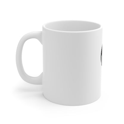 Stealth American Flag Circle Coffee Mug – Blacked Out USA Flag Mug – Minimalist Vertical Stripe Design Cup – Subtle Patriotic Gift Mug Mug 11oz