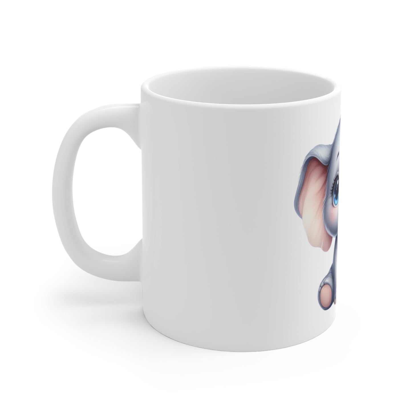 Patriotic Baby Elephant Coffee Mug – Cute Red White Blue Elephant Mug – Americana Bowtie Cup – 4th of July Gift11oz