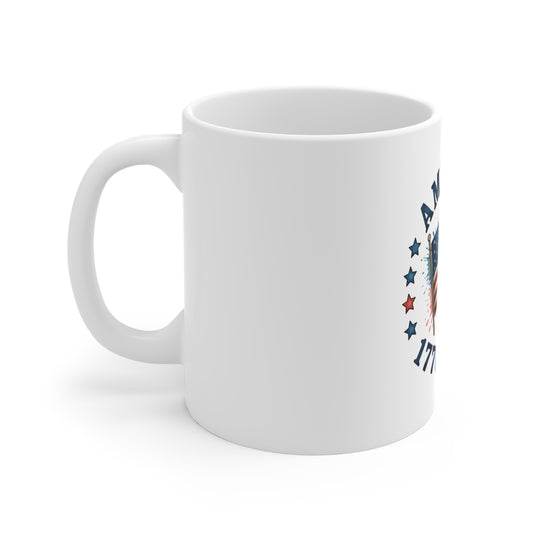 America 1776-2026 Commemorative Coffee Mug — Patriotic USA Flag 11oz