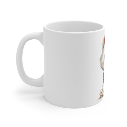 Patriotic Kitten with Bow Tie Mug – Cute USA Cat Coffee Mug – Americana Bow Tie Cat Mug – 4th of July Cat Lover Gift Patriotic Kitty Mug — Cute Cat with USA Bow Tie (11oz)