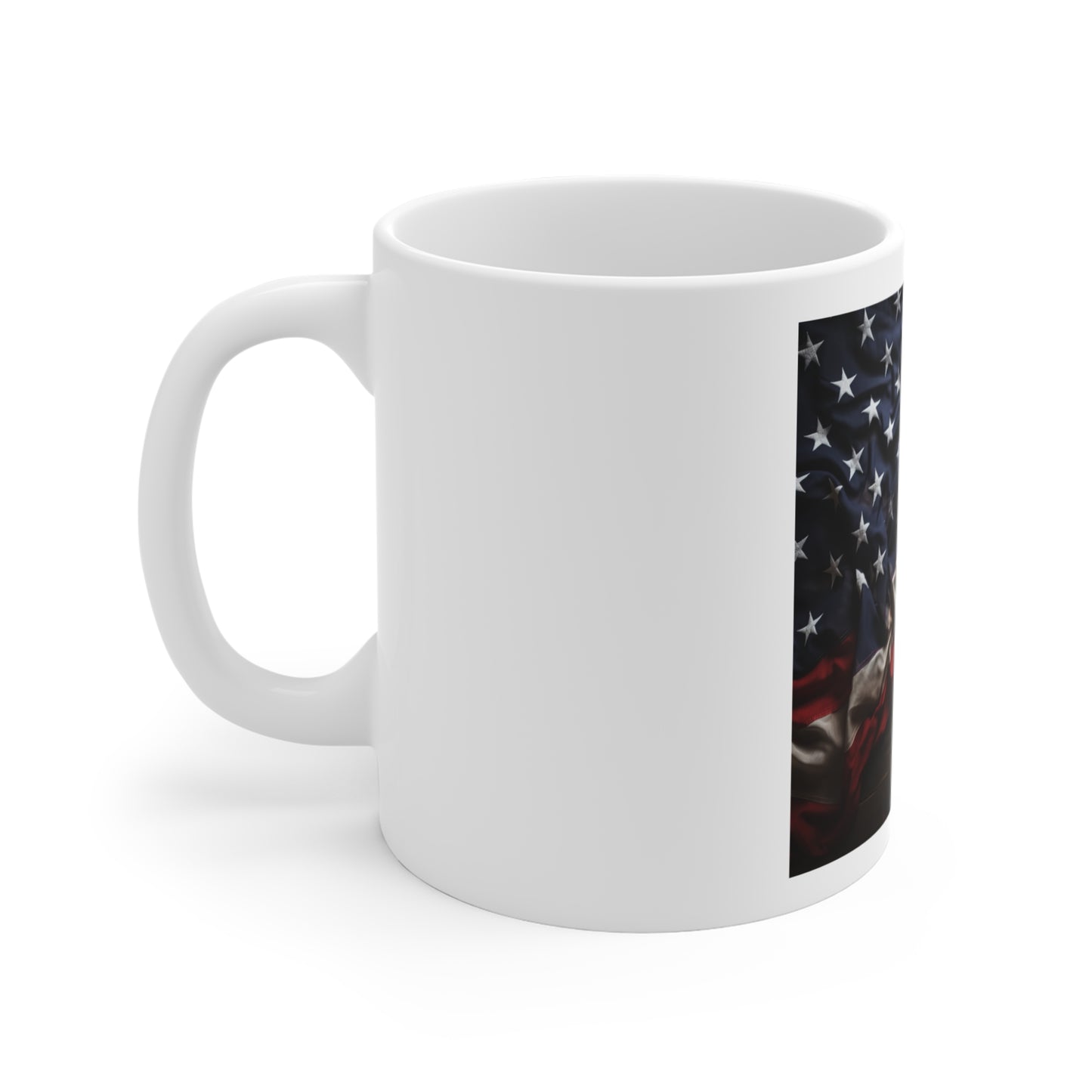 Close-Up American Flag Coffee Mug – Rustic Wood USA Flag Mug – Realistic Patriotic Mug – Vintage Americana Coffee Cup American Flag 11oz Ceramic Mug — Rustic Patriotic Stars & Stripes Coffee Cup...