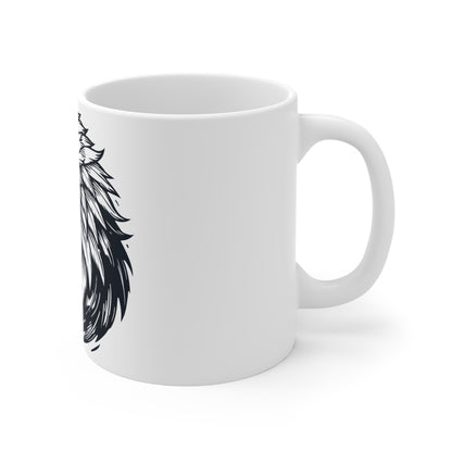 Bald Eagle Roar Coffee Mug – Fierce Eagle Head Mug – Bold American Pride Cup – Tactical Eagle Graphic Mug 11oz