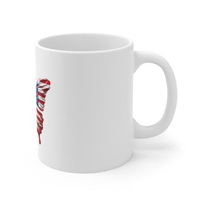 Glossy American Flag Butterfly Coffee Mug – High-Impact Patriotic Wings Mug – Red White Blue USA Freedom Cup American Flag Butterfly Mug - Patriotic 11oz Coffee Cup