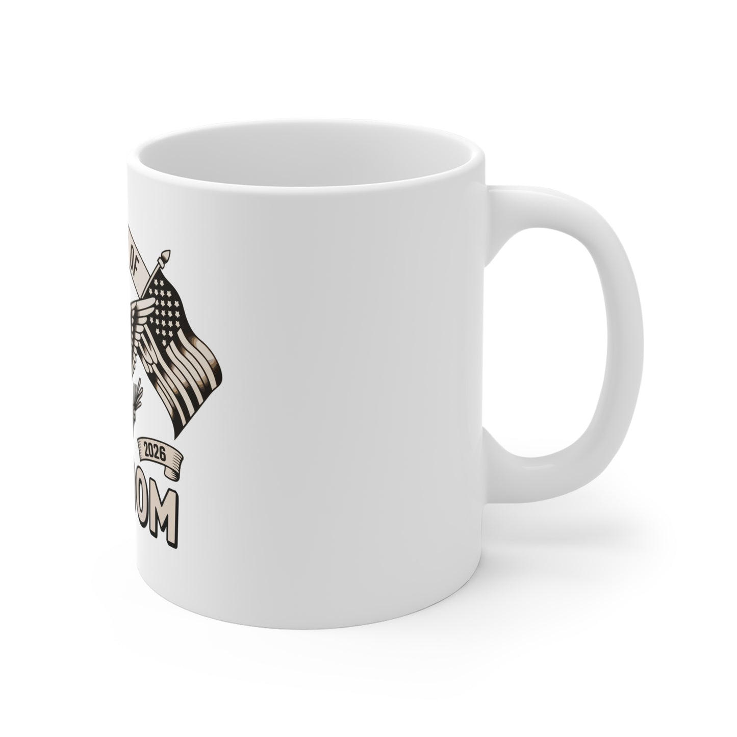 Freedom 250th Anniversary Mug – Patriotic Eagle & Flags 1776–2026