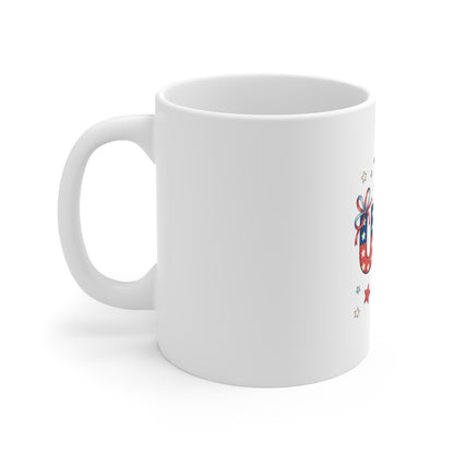 USA Stars & Stripes 11oz Mug — Patriotic Fourth of July Coffee Cup