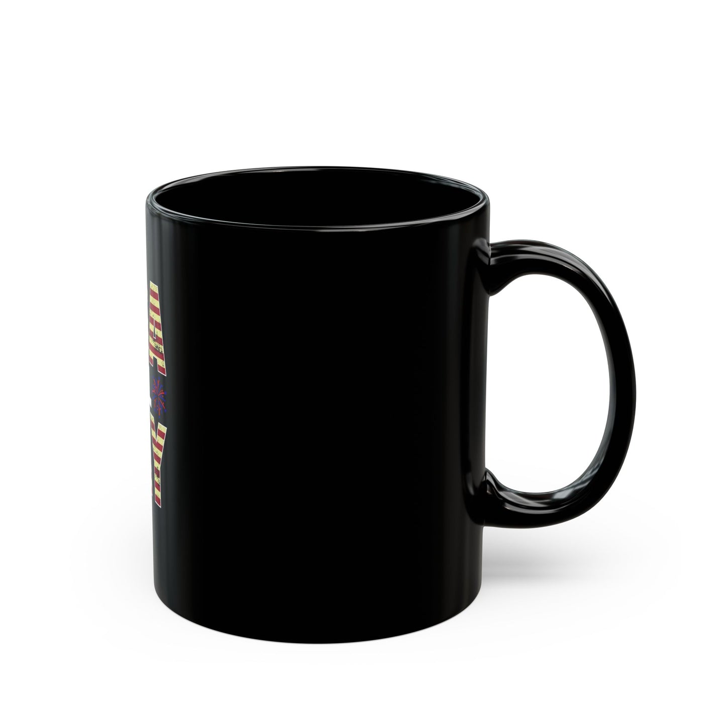 USA All Day Coffee Mug – Patriotic USA Mug – 4th of July Fireworks Cup – Red White Blue Vintage Flag Design USA All Day Mug — Patriotic American Flag Coffee Cup for 4th of July - 11 oz Mug