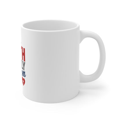 Faith Family Freedom Mug — Patriotic Christian 11oz Coffee Cup