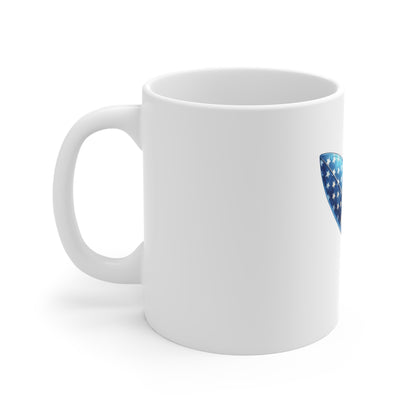 American Flag Surfboard Mug — Patriotic 11oz Coffee Cup