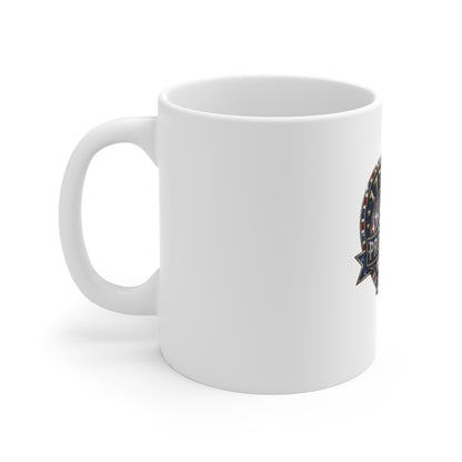 Proud & Free 250th Anniversary Mug — Patriotic 1776–2026 Eagle Heart Coffee Cup