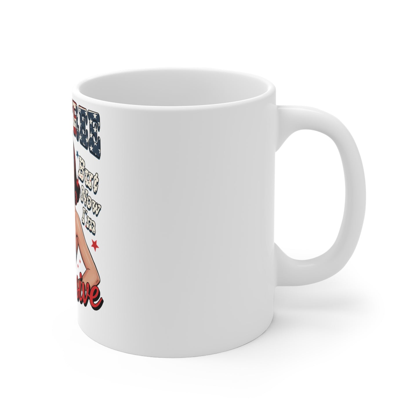 Born Free But Now I’m Expensive Mug – Patriotic Pin Up Coffee Mug – Funny Independence Day Mug – Retro Americana Woman Cup – Sassy USA Gift Born Free But Now I'm Expensive Mug — Patriotic Retro Pin-Up...