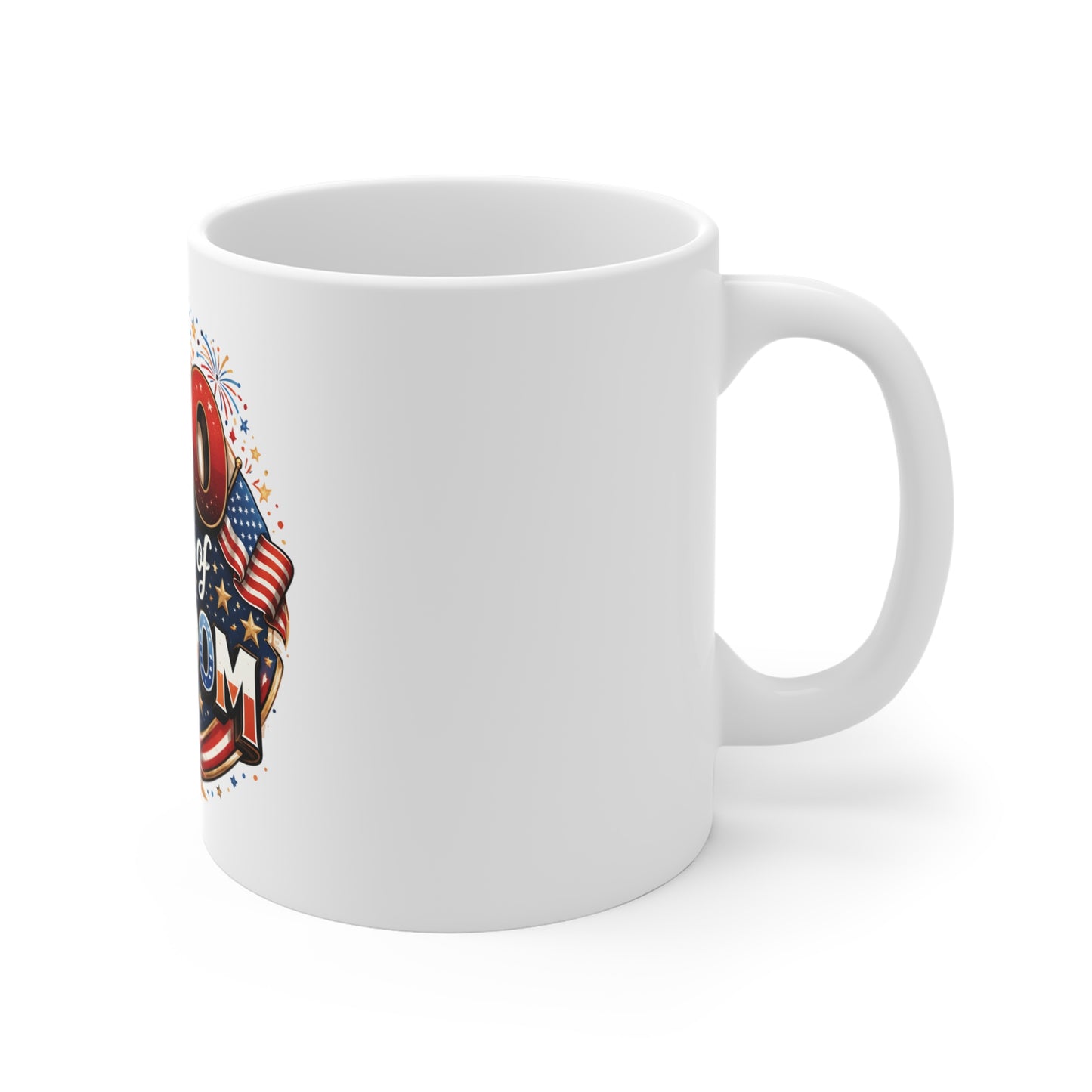 250 Years of Freedom Mug – Patriotic USA 1776–2026 Coffee Cup – American Flag Fireworks Anniversary Mug 11oz