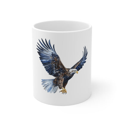 Eagle Flight Ceramic Mug — 11oz Patriotic Wildlife Coffee Cup