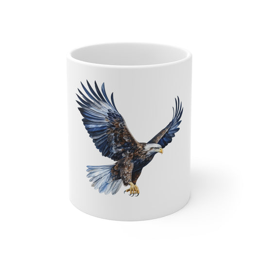Eagle Flight Ceramic Mug — 11oz Patriotic Wildlife Coffee Cup