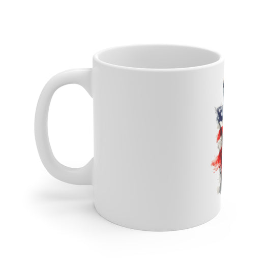 Statue of Liberty American Flag 11oz Mug — Patriotic USA Coffee Cup