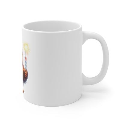 Cute Patriotic Chick Coffee Mug – Sparkler Animal Mug – Adorable Americana Mug – Kids & Giftable Cute Animal Cup 11oz