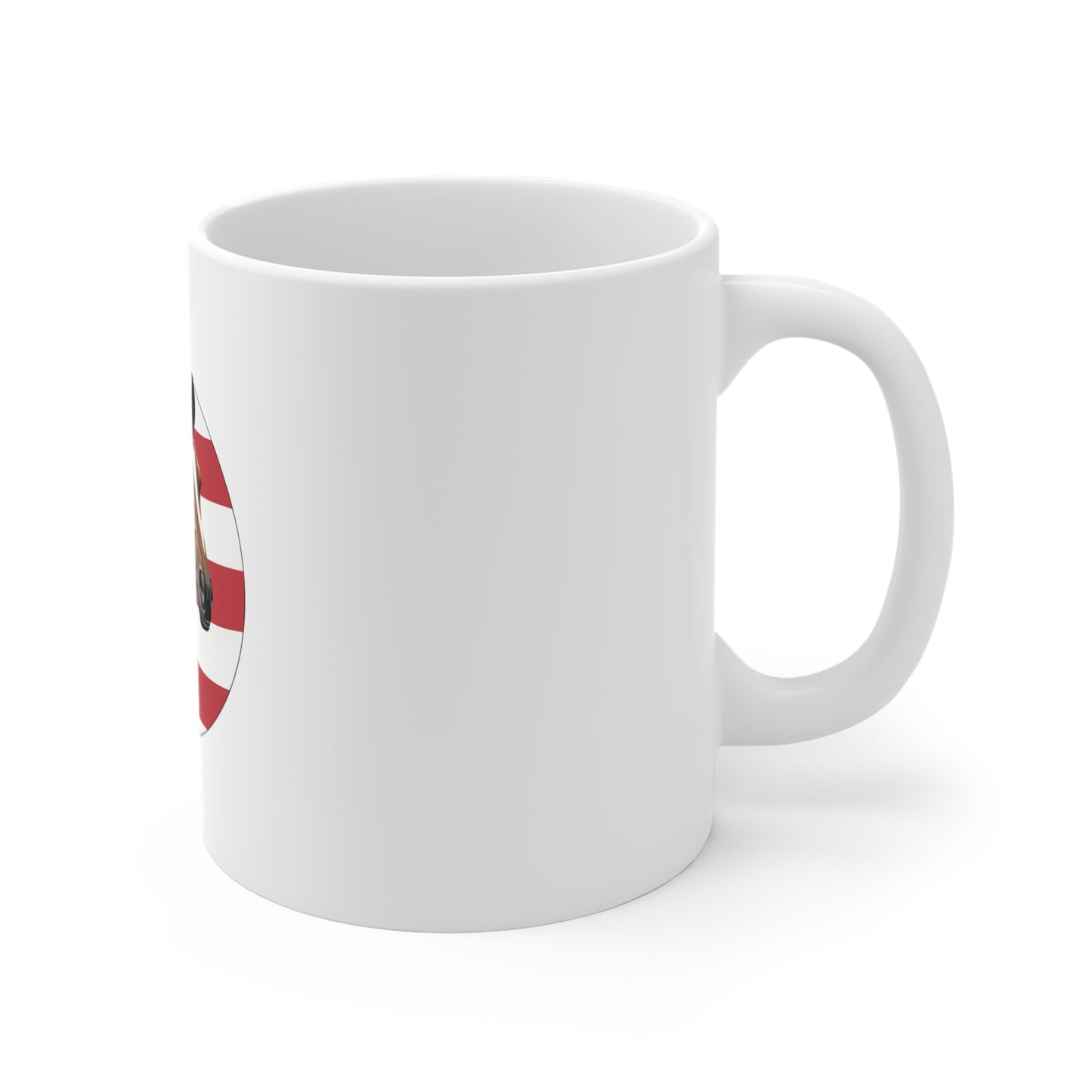 American Flag Horse Mug — Patriotic Equestrian Coffee Cup (11 oz)