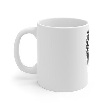 Distressed Patriotic Eagle Coffee Mug – Black & White American Flag Eagle Mug – Bold USA Freedom Cup – Rugged Americana Gift Mug Mug 11oz