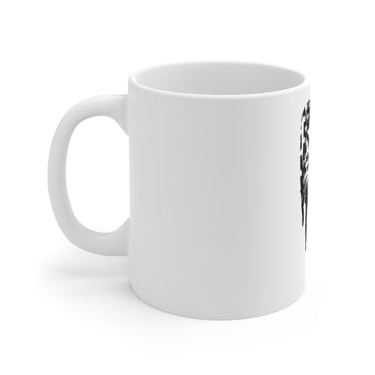 Distressed Patriotic Eagle Coffee Mug – Black & White American Flag Eagle Mug – Bold USA Freedom Cup – Rugged Americana Gift Mug Mug 11oz